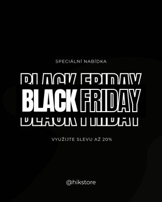 🖤 BLACK FRIDAY NA HIKSTORE 🖤 🎉 Sleva až 20 % na VŠE 📅 Platí do konce listopadu 📦 Kamery, záznamy, příslušenství – vše za...